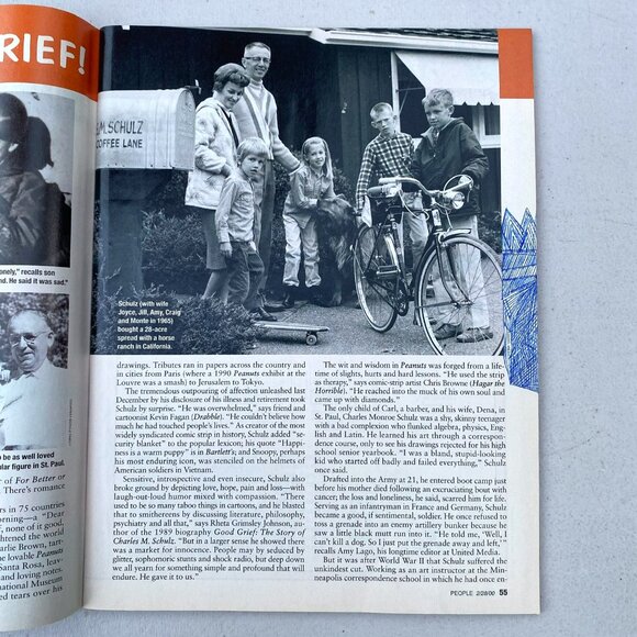 2/28/2000 PEOPLE WEEKLY Special Commemorative Tribute Charles Schulz Magazine - Picture 8 of 8